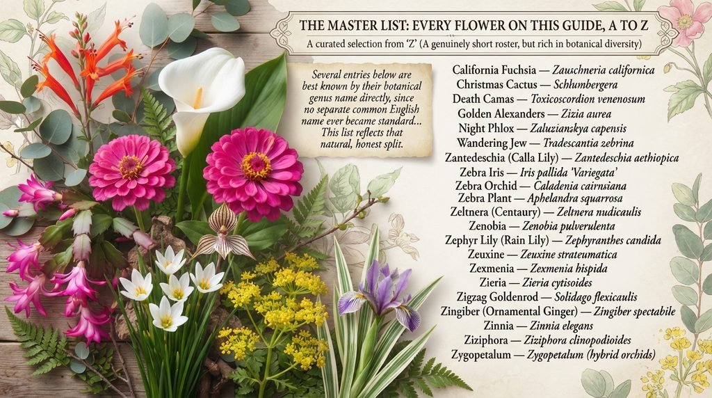 The Master List: Every Flower on This Guide, A to Z