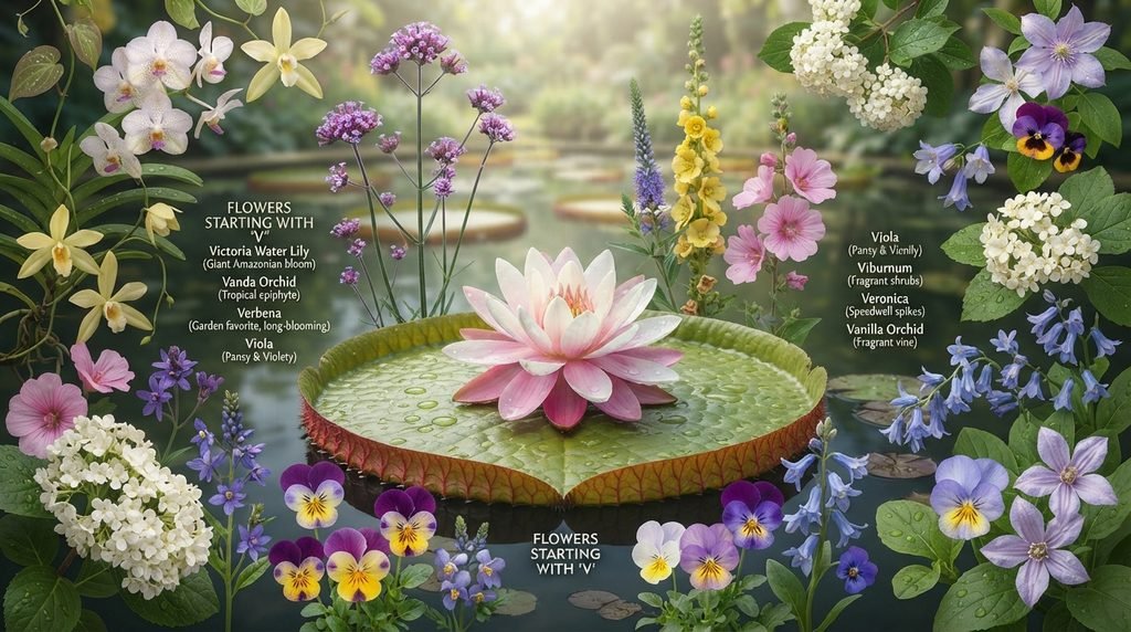 Master Alphabetical List of Flowers That Start With V