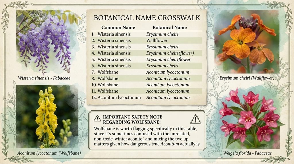 Botanical Name Crosswalk