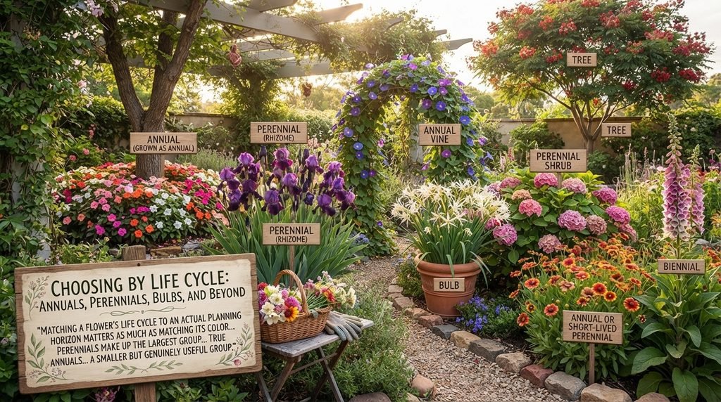 Choosing by Life Cycle: Annuals, Perennials, Bulbs, and Beyond