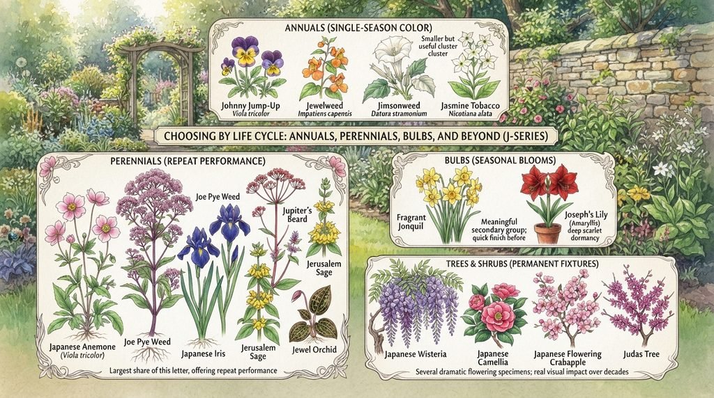 Choosing by Life Cycle: Annuals, Perennials, Bulbs, and Beyond