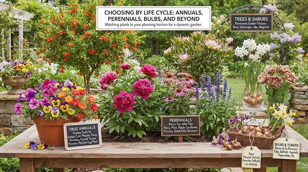 Choosing by Life Cycle: Annuals, Perennials, Bulbs, and Beyond