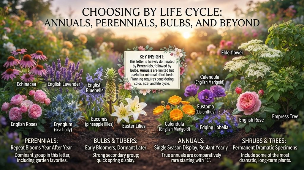 Choosing by Life Cycle: Annuals, Perennials, Bulbs, and Beyond