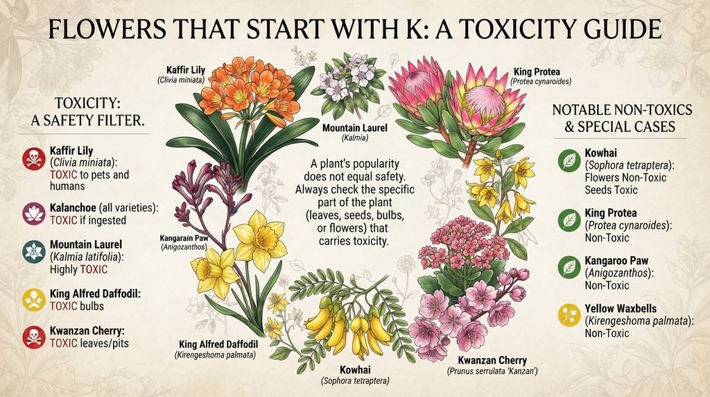 Full Comparison Table of Flowers That Start With K