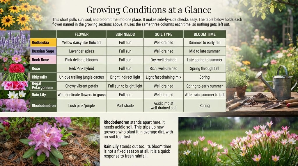Growing Conditions at a Glance