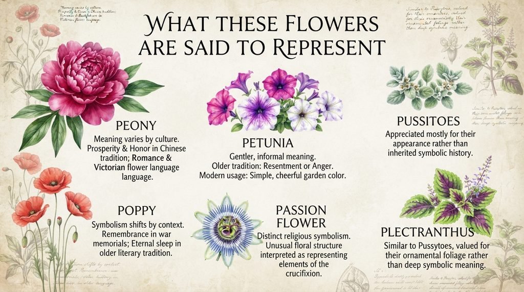 What These Flowers Are Said to Represent