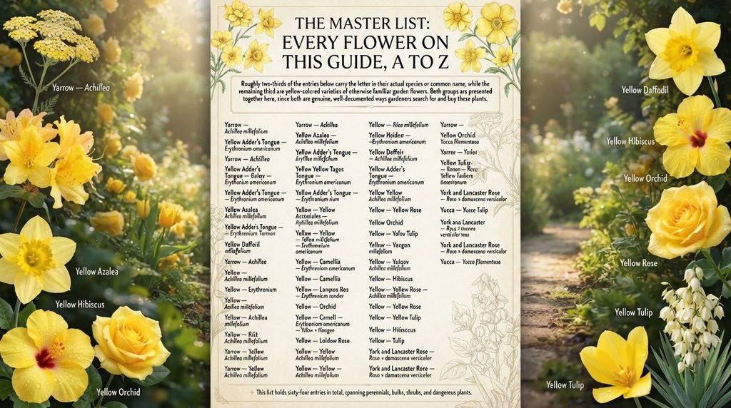 The Master List: Every Flower on This Guide, A to Z