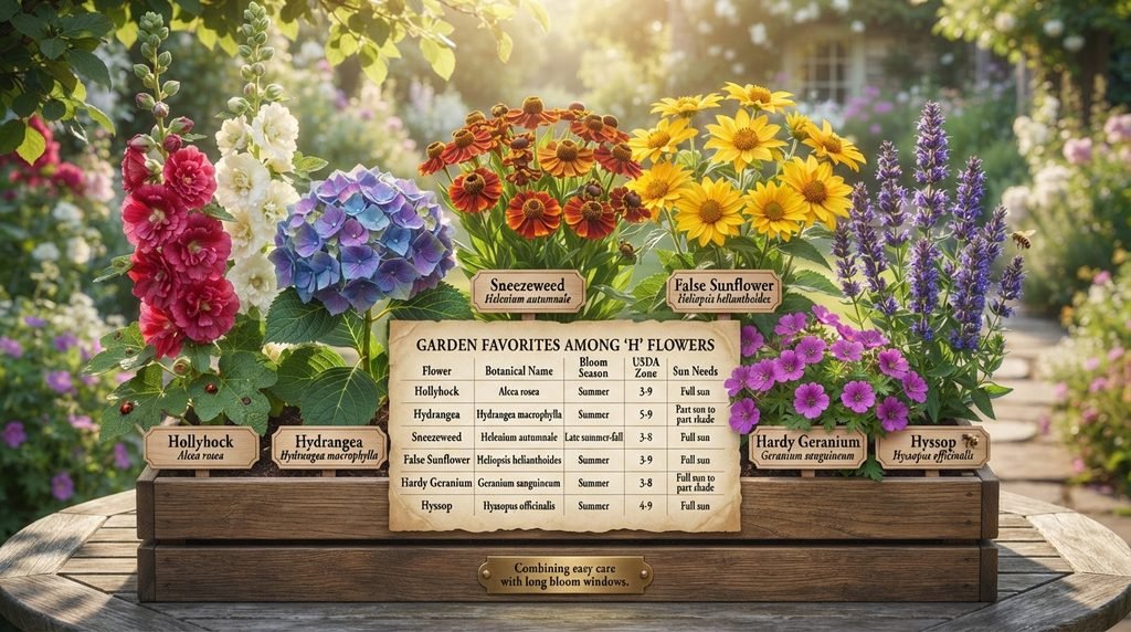 Garden Favorites Among H Flowers