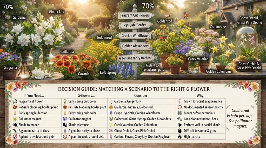 Decision Guide: Matching a Scenario to the Right G Flower