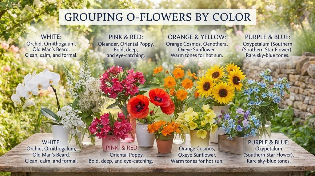 Grouping O-Flowers by Color