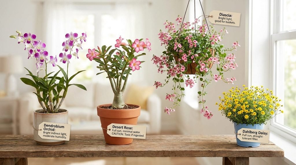 Indoor and Container-Friendly D Flowers