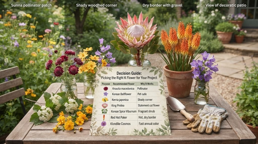 Decision Guide: Picking the Right K Flower for Your Project