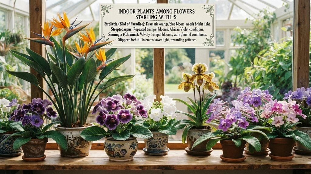 Indoor Plants Among Flowers That Start With S