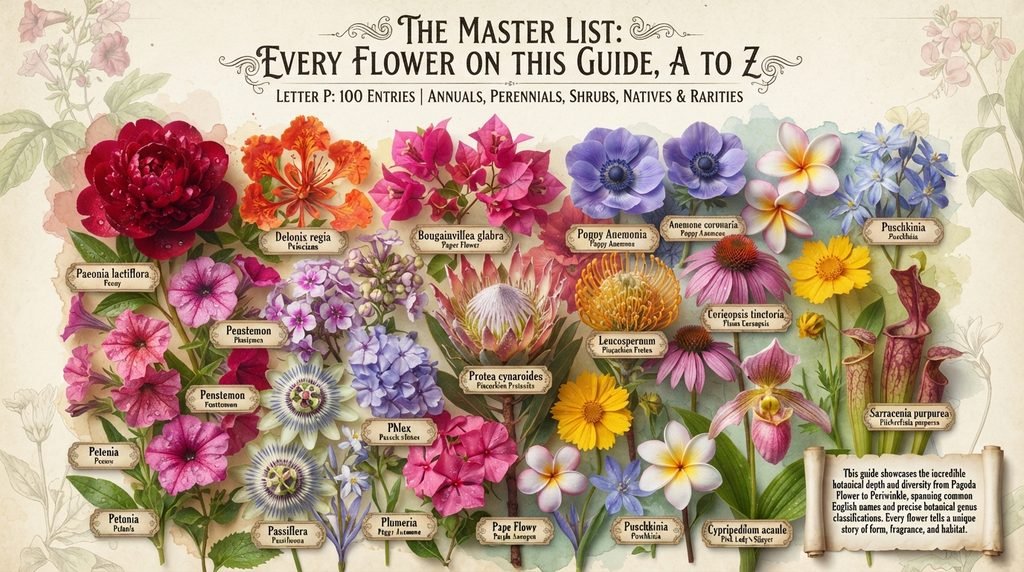 The Master List: Every Flower on This Guide, A to Z
