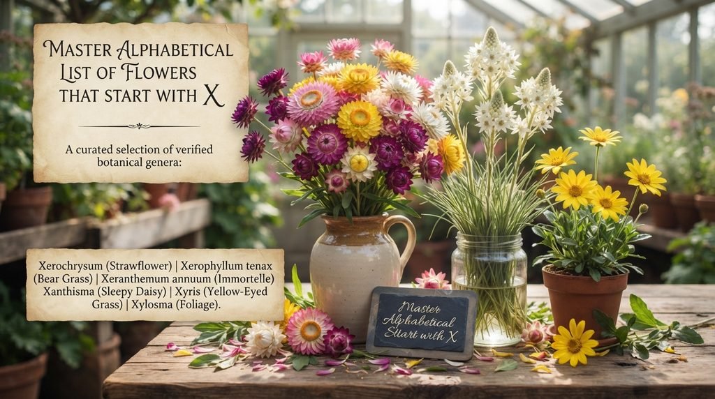 Master Alphabetical List of Flowers That Start With X