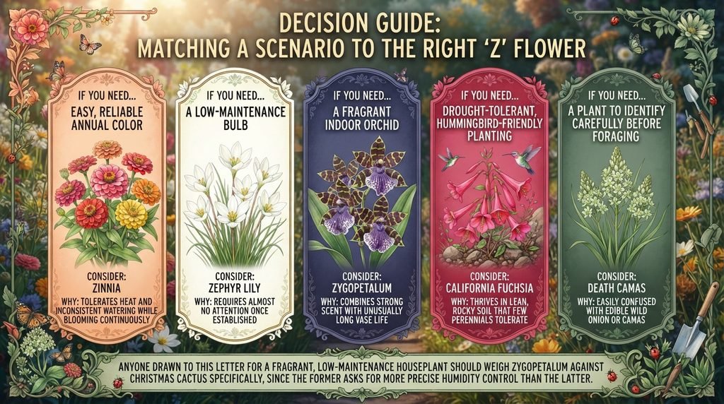 Decision Guide: Matching a Scenario to the Right Z Flower