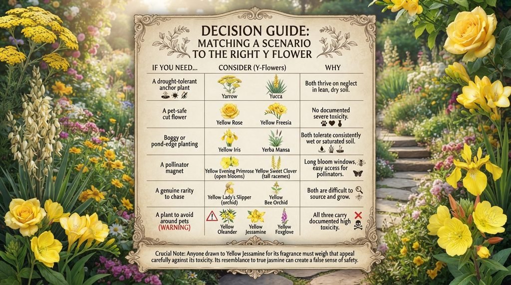 Decision Guide: Matching a Scenario to the Right Y Flower