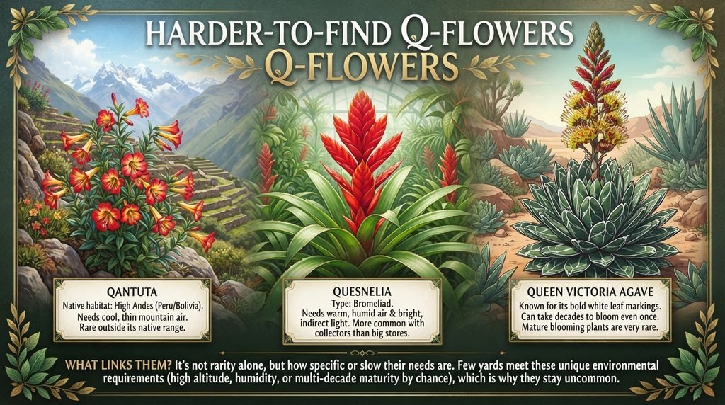 Harder-to-Find Q-Flowers