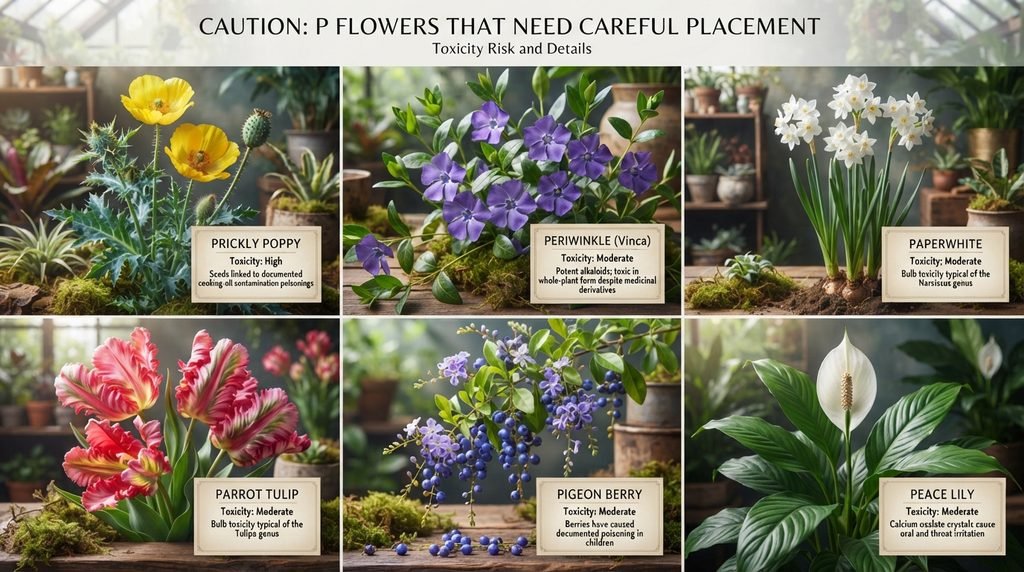 Caution: P Flowers That Need Careful Placement