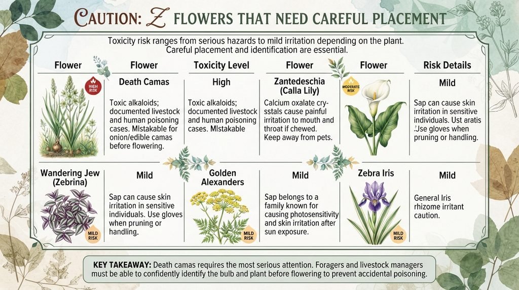 Caution: Z Flowers That Need Careful Placement