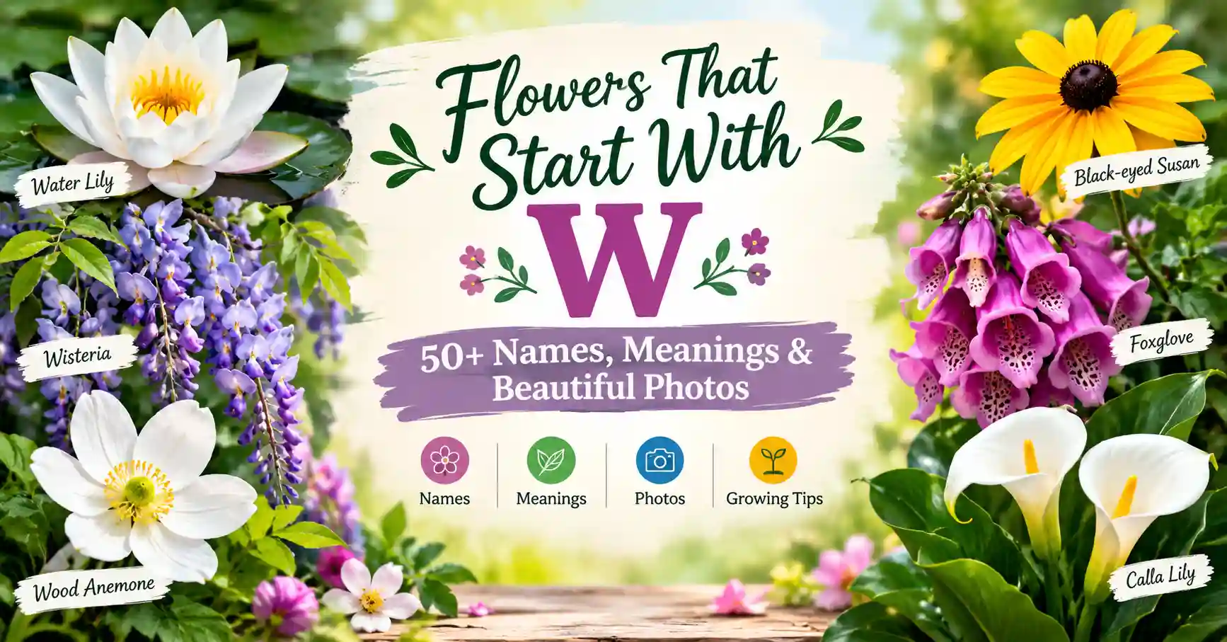 50+ beautiful flowers that start with W with names and photos